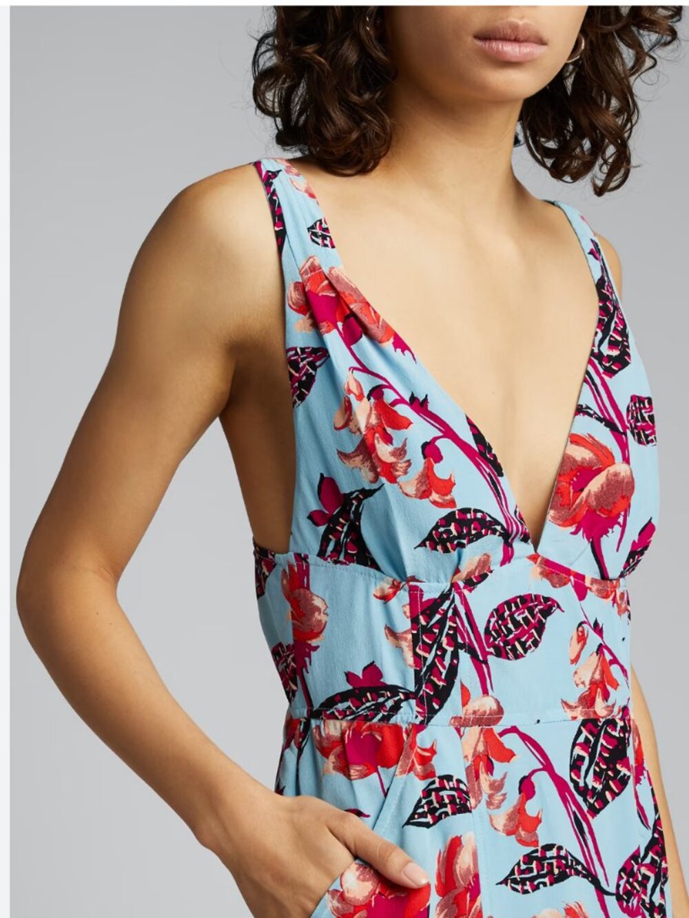 A.LC. Rae Sleeveless Floral-Print Silk Maxi Dress (Size 4) - Picture 2 of 2